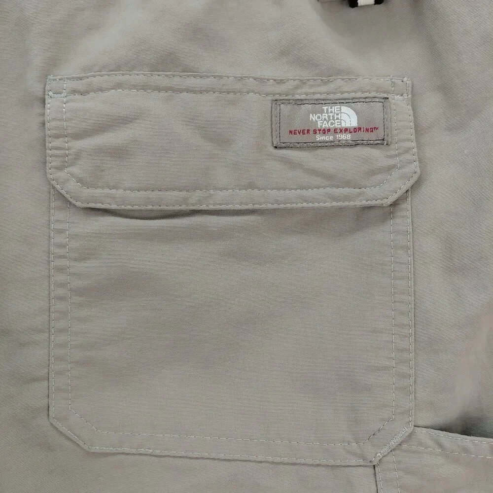The North Face Paramount Peak Convertible Pants Mens Medium Beige Belted Outdoor